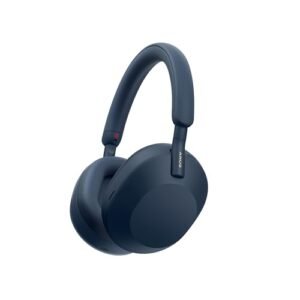 Sony WH 1000XM5 Noise Cancelling Wireless Headphones 30 hours battery life Over ear style Optimised for Alexa and the Google Assistant with built in mic, Midnight Blue, Amazon Exclusive