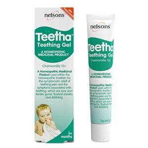 Teetha Teething Gel (15g), Babies 3 Months +, Helps Relieve Teething Symptoms, Baby Teether, Contains Chamomilla 12c, Baby Teething Gel, Homeopathic Medicinal Product