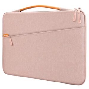 JETech Laptop Sleeve for 14-Inch MacBook Pro M3 / M2 / M1 A2779 A2442, Waterproof Bag Case with Portable Handle and Pocket, Compatible with 14 Inch Notebook (Rose Gold)