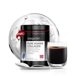 Seagarden® Pure Hydrolysed Marine Collagen Powder (300g/60 Servings), Type 1, MSC-Certified Wild-Caught Arctic Cod, Supplements for Women & Men, Hair, Skin, Muscles, Bones, &Gut, Soluble, Unflavoured