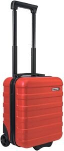 Cabin Max Anode Carry On Hand Luggage Suitcase - Lightweight, Hard Shell, 4 Wheels, Combination Lock (Falu Red, 40 x 30 x 20cm, 2 Wheel)