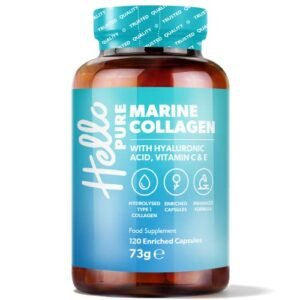 Marine Collagen Capsules - 1855mg - 120 Capsules - Enriched with Hyaluronic Acid & Vitamins C & E - - Capsules Not Collagen Tablets – Healthy Skin, Immune System & Joints
