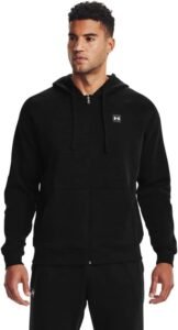 Under Armour Men's Rival Fleece Fz Hoodie Men’s running hoodie with loose fit, comfortable and warm hooded jumper for men (pack of 1)