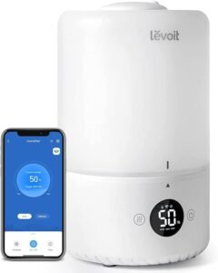 LEVOIT Humidifiers for Bedroom 3L, Top-Fill Cool Humidifier for Baby Room & Home, Smart Control with Humidity for Plants, Quiet Operation with Auto Mode, Essential Oil, Shut-Off, Up to 25H for 27 ?
