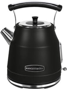 Rangemaster RMCLDK201BK Black Cordless Electric 1.7L 3kW Classic Kettle with Quick & Quiet Boil, Boil Dry Protection & 3 Year Guarantee