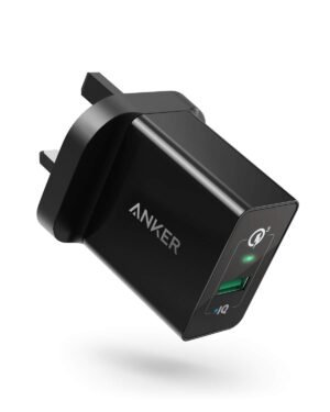 Anker Wireless Charger, PowerWave Pad for Samsung, Qi-Certified 10W Max for 15/15 Pro/14/14 Pro/13/12/11/SE 2020/AirPods/Galaxy S23 (No AC Adapter, Not Compatible with MagSafe Magnetic Charging)