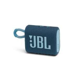 JBL Go 3 Portable Waterproof Speaker with Pro Sound, Powerful Audio, Punchy Bass, Ultra-Compact Size, Dustproof, Wireless Bluetooth Streaming, 5 Hours of Playtime - Blue, JBLGO3BLU