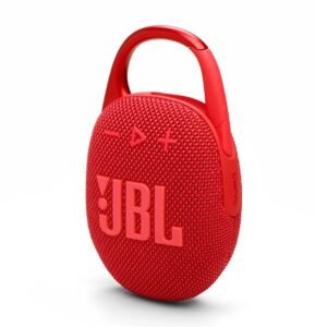 JBL [Upgraded] Clip 5 Ultra-portable waterproof speaker with AURACAST, Powerful Audio, Dustproof, Wireless Bluetooth Streaming, 12 Hours of Playtime, Red