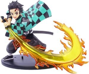 Ksopsdey Tanjiro Figures 22 cm Anime Figures Characters Statue Collectible Cake Topper for Birthday Gift Home Decor Car Decor Style Gift for Children, (YJ2370)