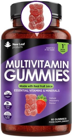 Multivitamin Gummies High Strength for Men Women - Vegetarian +14 Essential Vitamins & Minerals - Gluten Free, Non-GMO Multi Vitamins Chewable Adults Vitamin C A D E B12 B6 & Biotin, Zinc & Iodine