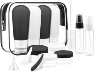 Etopgo 16 Pack Travel Bottles for Toiletries, TSA Approved Silicone Travel Containers Leakproof Squeezable Refillable Travel Accessories for for Shampoo Conditioner Lotion Body Wash (BPA Free)