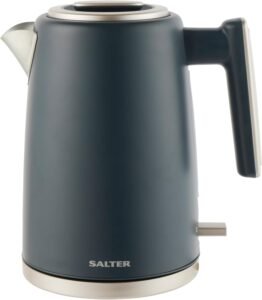 Salter Marino 1.7 L Kettle – Rapid Boil Electric Kettle, 360° Swivel Base, Strix Technology Controller, Boil Dry Sensor, Auto Shut Off, Limescale Filter, Stylish Modern Design, 3000 W, Blue Grey