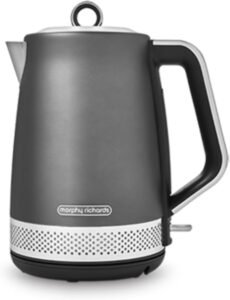 Morphy Richards Illumination 1.7L Jug Kettle, Rapid Boil, Boil Dry Protection, Pull off Lid, Limescale Filter, Easy View Window, 360 Cordless Base, Stainless Steel, Titanium , 108022
