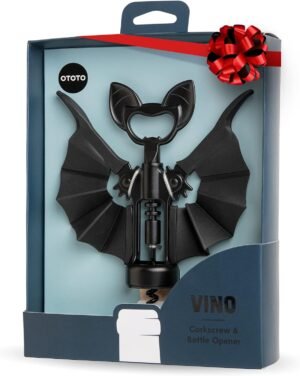 OTOTO 2-in-1 Wine & Beer Opener, Goth Halloween Wine Witchy Gifts, Gothic Wine Accessories & Gifts Wine Lovers, Spooky Corkscrew Bottle Opener (Vino)