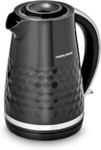 Morphy Richards Hive Kettle, 1.5L, Easy Fill System, Enhanced Waterspout, 3KW Rapid Boil, 360 Degree Base, Limescale Filter, Water Viewing Window, Black, 108271