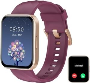 RUIMEN Smart Watch for Women Men Smart Watches with Call Function Fitness Tracker Watch with Heart Rate Monitor Pedometer Oximeter Sleep Tracker Waterproof Smartwatch Answer/Make Calls for Android iOS