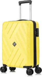 ATX Luggage 55x36x20cm Cabin Suitcase Super Lightweight Small Suitcase Approved for 100+ Airlines Including EasyJet, Ryanair, British Airways & Virgin Atlantic (Black, 21Inches, 33Liter)