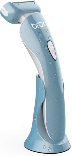 Brori Electric Lady Shaver - Womens Razor Bikini Trimmer for Women Legs Underarms Pubic Hair Wet and Dry Rechargeable Waterproof Cordless with LED Light