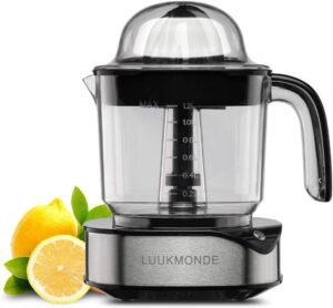 Luukmonde Electric Citrus Juicer 1.2L Large Volume - Orange Juicer with powerful motor and LED working lamp - Electric Lemon Squeezer for orange lemon lime grapefruit