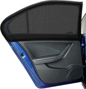 DIZA100 Car Side Window Sun Shade 2Pack, Sun Shade Blocking Mosquito Net, Protection for Kids/Baby/Adults/Pets - 42"x20" Fits All 98% Cars