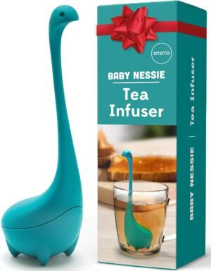 Tea Infuser by OTOTO -Tea Infuser, Tea Accessories, Silicone Tea Infuser, Cute Gifts, Tea Diffusers for Loose Tea, Cute Tea Strainer (Turquoise)