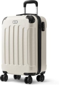 LUGG 20 Inch Skywander Lightweight Travel Cabin Bag - Carry On Approved Suitcase, ABS Shell Protection, Water Resistant & Safe Locking System - Easyjet Overhead Compliant (55x20x35cm)