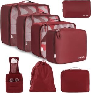 BAGAIL Packing Cubes for Suitcase 8 Set, Lightweight Luggage Packing Organizers Packing Cubes for Travel Accessories