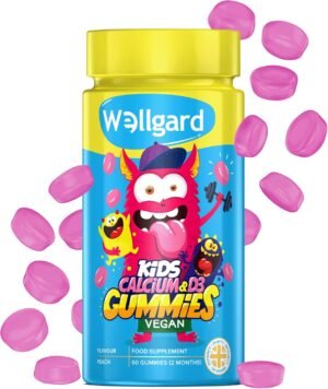Wellgard High Strength Vitamin D3 Gummies 3000 IU - 60 Vegan Immunity Vitamin D Gummies Adults, Chewable Vitamin D, Mixed Berry Flavour
