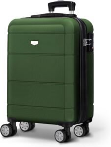 LUGG 20 Inch Jetset Lightweight Travel Carry On Suitcase, ABS, Water Resistant & TSA Lock - Easyjet Overhead (55x35x22cm)
