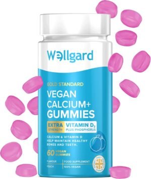 Wellgard High Strength Vitamin D3 Gummies 3000 IU - 60 Vegan Immunity Vitamin D Gummies Adults, Chewable Vitamin D, Mixed Berry Flavour