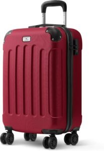 LUGG 20 Inch Skywander Lightweight Travel Cabin Bag - Carry On Approved Suitcase, ABS Shell Protection, Water Resistant & Safe Locking System - Easyjet Overhead Compliant (55x20x35cm)