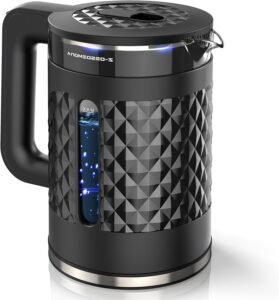 Electric Kettle, Easy to Clean Limescale 1.7L Glass Kettles, Fast Boiling, Quiet Clear Kettle, Cordless Kettle is Ideal for Making Tea Coffee. Automatic Shut-Off and Boil Protection