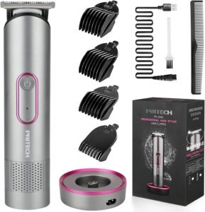 PRITECH Bikini Trimmer Women Wet & Dry Electric Lady Shavers for women Rechargeable Pubic Hair Trimmer Women, Women Razor&Shaver for Underarm Legs Pubic Hair with Standing Recharge Dock