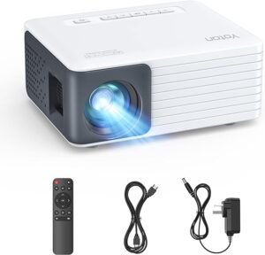 Mini Projector, Portable Phone Projector 1080P Full HD Supported, YOTON Y3 Home Theater Movie Projector, Small Video Projector Compatible with HDMI,Smartphone,Tablet,PC,TV Stick,AV,USB, Gift for Kids