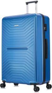 FLYMAX XL 32" Extra Large 4 Wheel Suitcases Spinner Lightweight Luggage ABS Travel Cases Blue 125 Lite