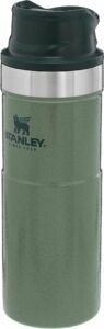 Stanley Trigger Action Travel Mug 0.47L - Keeps Hot for 7 Hours - BPA-free - Thermal Mug for Hot Drinks - Leakproof Reusable Coffee Cup - Dishwasher Safe - Hammertone Green