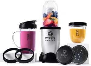 nutribullet magic bullet Blender, Mixer & Food Processor All-in-One - 10pc Kit - 200W - Sleek & Compact Design - Chop, Blend, Grate, Grind, Mix & Whip in Seconds - Easy Lock On & Pulse Feature