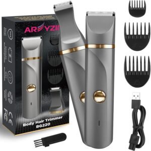 Rechargable Bikini Trimmer Women Body Hair Trimmer Painless Pubic Hair Trimmer for Women Bikini Arms Legs Underarms Lady Shaver for Women,Replaceable Snap-in Ceramic Blades,IPX7,Wet and Dry Use