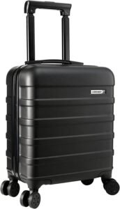 Cabin Max Anode Carry on Suitcase 45x36x20cm Lightweight Hand Luggage Suitable for Easyjet Under Seat (Black)