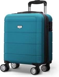 LUGG 15 Inch Jetset Lightweight Travel Cabin Bag Carry On Approved Suitcase ABS Shell Protection Water Resistant & Safe Locking System Easyjet Free Under seat Luggage (45x36x20cm)