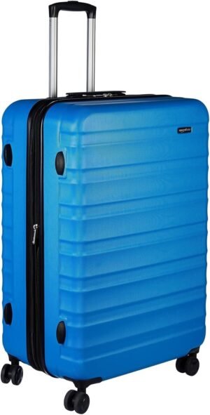 Amazon Basics Hardside Luggage ABS Hard-Shell Spinner/Suitcase with 4 Wheels, 78 cm, Light Blue