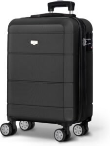 LUGG 20 Inch Jetset Lightweight Travel Carry On Suitcase, ABS, Water Resistant & TSA Lock - Easyjet Overhead (55x35x22cm)
