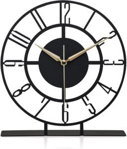 Muyika Desk Clock, Shelf Table Clocks, Living Room Desk Clock, Bedside, Office Desk Clock, Decorative Desk Clock, Battery Operated Table Clocks