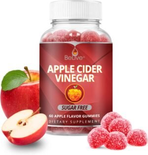 Apple Cider Vinegar Sugar Free Gummies with The Mother - Formulated for Weight Control - Gluten Free, No Glucose Syrup, ACV Gummies Alternative to Capsules & Drink 60 ct (1 Bottle)