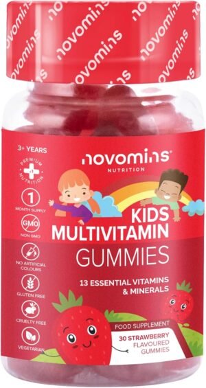 Kids Vitamins - Kids Multivitamin Gummies – 1 Month Supply - Chewable Kids Multivitamin - Vegan - Gluten Free – 13 Essential Childrens Vitamins – Kids Vitamins by Novomins
