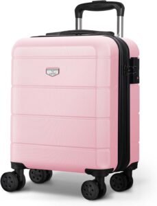 LUGG 15 Inch Jetset Lightweight Travel Cabin Bag Carry On Approved Suitcase ABS Shell Protection Water Resistant & Safe Locking System Easyjet Free Under seat Luggage (45x36x20cm)