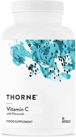 Thorne Vitamin C with Flavonoids - Blend of Vitamin C and Citrus Bioflavonoids from Oranges - 90 Capsules