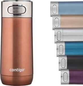 Contigo Luxe Autoseal Travel Mug, Stainless Steel Thermal Mug, Vacuum Flask, Leakproof Tumbler, dishwasher safe, Coffee Mug with BPA Free Easy-Clean Lid