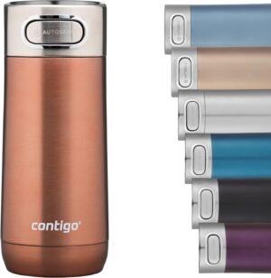 Contigo Luxe Autoseal Travel Mug, Stainless Steel Thermal Mug, Vacuum Flask, Leakproof Tumbler, dishwasher safe, Coffee Mug with BPA Free Easy-Clean Lid