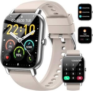 Smart Watch Answer/Make Calls, 1.85" Smart Watches for Women and Men, Fitness Watch SpO2/Heart Rate/Sleep Monitor, 112 Sport Modes, Calorie/Step Counter, IP7 Waterproof Fitness Tracker for Android iOS